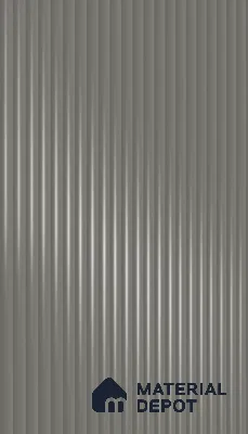 Foggy Grey Fluted Solid Color 1D 05409 Foggy Sky 8 ft x 4 ft High Gloss Finish Acrylic Laminate - 3 mm | Suitable for TV Unit,Wardrobe, Kitchen Cabinets