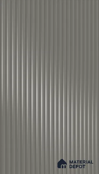Foggy Grey Fluted Solid Color 1D 05409 Foggy Sky 8 ft x 4 ft High Gloss Finish Acrylic Laminate - 3 mm | Suitable for TV Unit,Wardrobe, Kitchen Cabinets