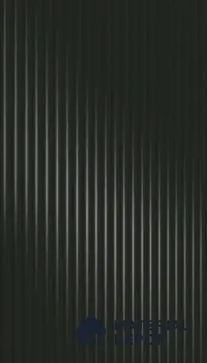 Urban Shadow Black Fluted Solid Color 1D 05411 Urban Shadow 8 ft x 4 ft High Gloss Finish Acrylic Laminate - 3 mm | Suitable for TV Unit,Wardrobe, Kitchen Cabinets