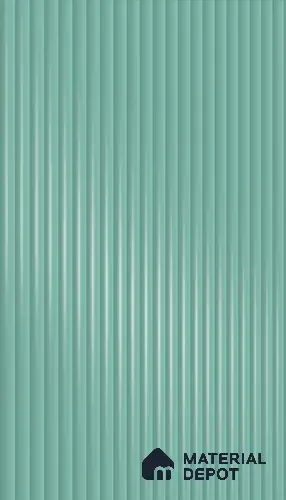 Misty Blue Fluted Solid Color 1D 05419 Misty Horizon 8 ft x 4 ft High Gloss Finish Acrylic Laminate - 3 mm | Suitable for TV Unit,Wardrobe, Kitchen Cabinets