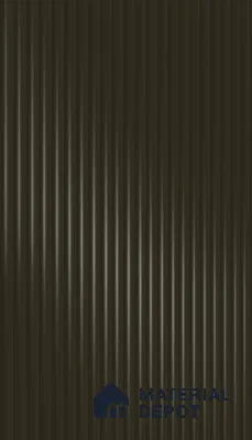 Cocoa Brown Fluted Solid Color 1D 05440 Cocoa Ember 8 ft x 4 ft High Gloss Finish Acrylic Laminate - 3 mm | Suitable for TV Unit,Wardrobe, Kitchen Cabinets