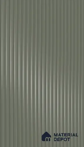 Slate Grey Fluted Solid Color 1D 05441 Slate Cloud 8 ft x 4 ft High Gloss Finish Acrylic Laminate - 3 mm | Suitable for TV Unit,Wardrobe, Kitchen Cabinets