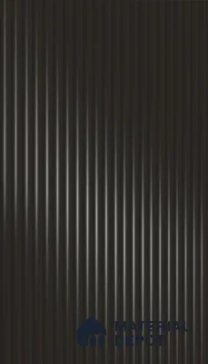Graphite Black Fluted Solid Color 1D 05443 Graphite Drift 8 ft x 4 ft High Gloss Finish Acrylic Laminate - 3 mm | Suitable for TV Unit,Wardrobe, Kitchen Cabinets