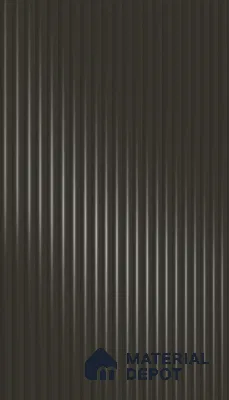 Charcoal Grey Fluted Solid Color 1D 05442 Ash Taupe 8 ft x 4 ft High Gloss Finish Acrylic Laminate - 3 mm | Suitable for TV Unit,Wardrobe, Kitchen Cabinets