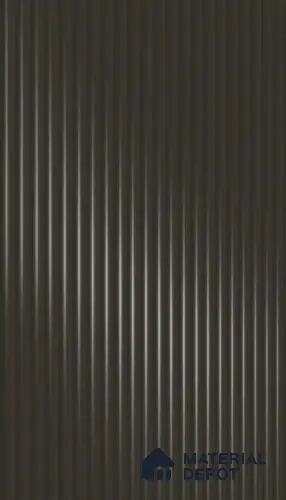 Charcoal Grey Fluted Solid Color 1D 05442 Ash Taupe 8 ft x 4 ft High Gloss Finish Acrylic Laminate - 3 mm | Suitable for TV Unit,Wardrobe, Kitchen Cabinets