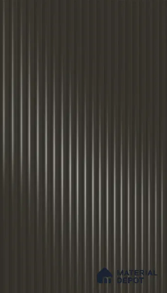 Charcoal Grey Fluted Solid Color 1D 05442 Ash Taupe 8 ft x 4 ft High Gloss Finish Acrylic Laminate - 3 mm | Suitable for TV Unit,Wardrobe, Kitchen Cabinets