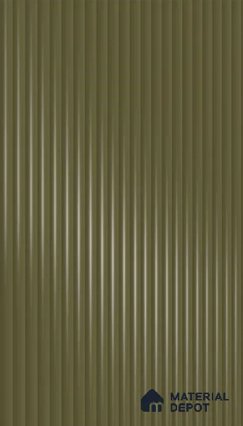 Charcoal Bark Brown Fluted Solid Color 1D 05452 Charcoal Bark 8 ft x 4 ft High Gloss Finish Acrylic Laminate - 3 mm | Suitable for TV Unit,Wardrobe, Kitchen Cabinets