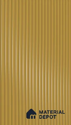 Amber Gold Fluted Solid Color 1D 05454 Amber Dune 8 ft x 4 ft High Gloss Finish Acrylic Laminate - 3 mm | Suitable for TV Unit,Wardrobe, Kitchen Cabinets