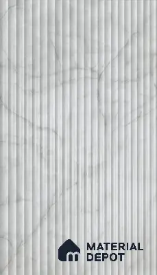 Marble Fluted 1D 05472 Fog Veins 8 ft x 4 ft High Gloss Finish Acrylic Laminate - 3 mm | Suitable for TV Unit,Wardrobe, Kitchen Cabinets