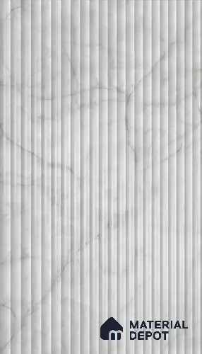 Marble Fluted 1D 05472 Fog Veins 8 ft x 4 ft High Gloss Finish Acrylic Laminate - 3 mm | Suitable for TV Unit,Wardrobe, Kitchen Cabinets