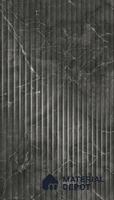 Marble Fluted 1D 05477 Twilight Veins 8 ft x 4 ft High Gloss Finish Acrylic Laminate - 3 mm | Suitable for TV Unit,Wardrobe, Kitchen Cabinets