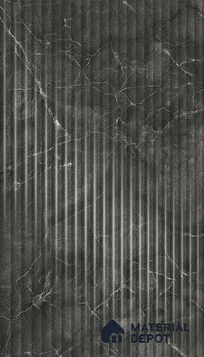 Marble Fluted 1D 05477 Twilight Veins 8 ft x 4 ft High Gloss Finish Acrylic Laminate - 3 mm | Suitable for TV Unit,Wardrobe, Kitchen Cabinets