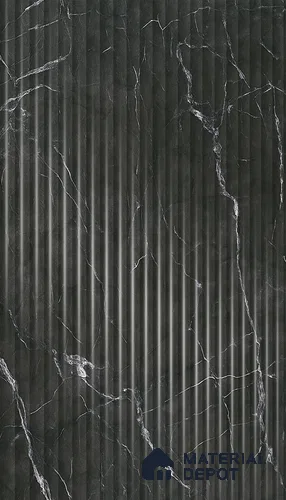 Marble Fluted 1D 05475 Stormy Ridge 8 ft x 4 ft High Gloss Finish Acrylic Laminate - 3 mm | Suitable for TV Unit,Wardrobe, Kitchen Cabinets