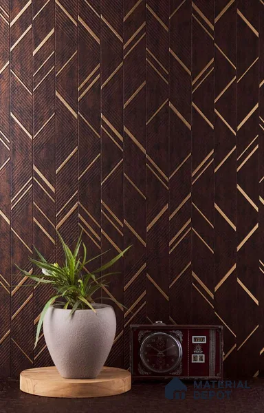 Rang MF 61 Charco Charm Series Charcoal Decorative Wall Panel | 8 ft x 2 ft - 4 mm | Width is Subjected to 5% Variation