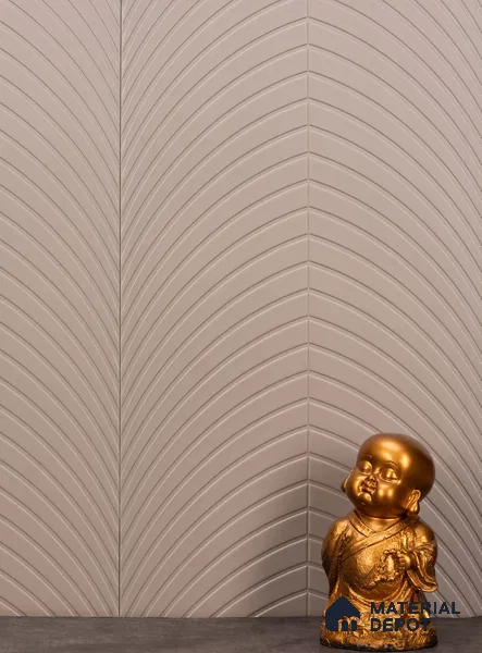 Beige Patterned Decorative Wall Panel PN 02876 8 ft x 12 inch Charcoal Panel - 4 mm | Suitable for Feature Wall, TV Unit & Living Room | Width is Subjected to 5% Variation