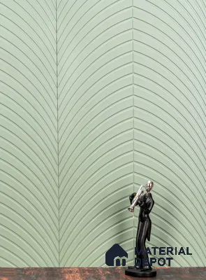 Green Patterned Decorative Wall Panel PN 02877 8 ft x 12 inch Charcoal Panel - 4 mm | Suitable for Feature Wall, TV Unit & Living Room | Width is Subjected to 5% Variation