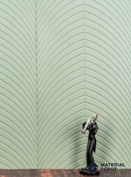 Green Patterned Decorative Wall Panel PN 02877 8 ft x 12 inch Charcoal Panel - 4 mm | Suitable for Feature Wall, TV Unit & Living Room | Width is Subjected to 5% Variation