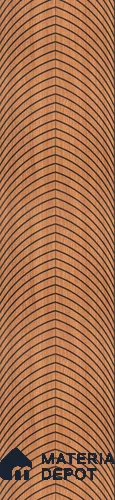 Brown Patterned Louver PN 02879 8 ft x 12 inch Charcoal Panel - 4 mm | Suitable for Feature Wall, TV Unit & Living Room | Width is Subjected to 5% Variation