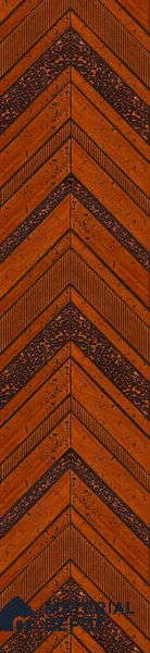 Brown Patterned Louver PN 02882 8 ft x 12 inch Charcoal Panel - 4 mm | Suitable for Feature Wall, TV Unit & Living Room | Width is Subjected to 5% Variation