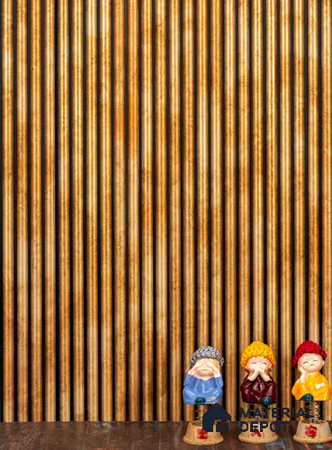 Brown Plain Colour Louver PN 02889 8 ft x 12 inch Charcoal Panel - 8 mm | Suitable for Feature Wall, TV Unit & Living Room | Width is Subjected to 5% Variation