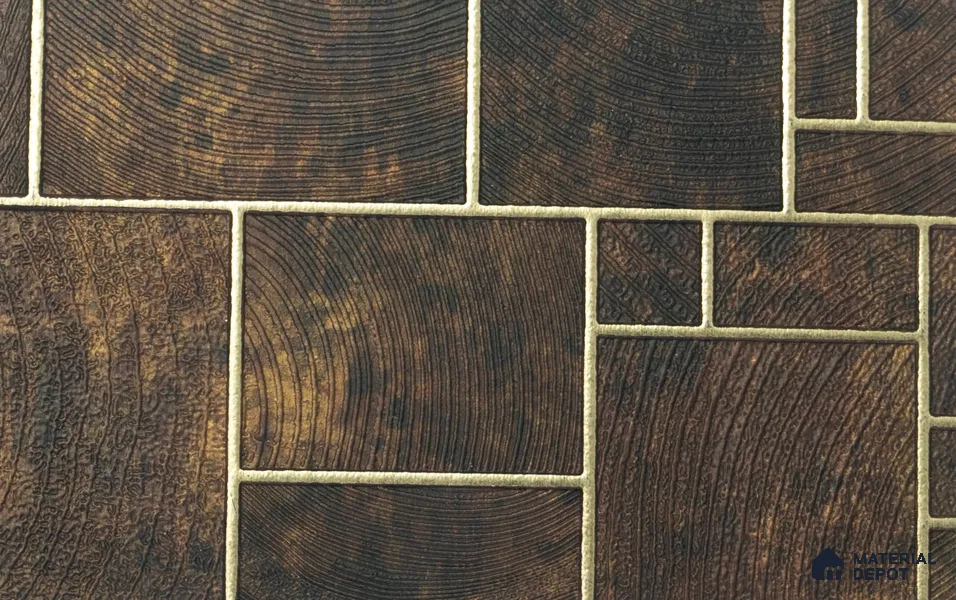 Brown Patterned Look Charcoal Decorative Wall Panel PN 05044 8 ft x 2 ft - 4 mm | Suitable for Feature Wall, TV Unit & Living Room | Width is Subjected to 5% Variation
