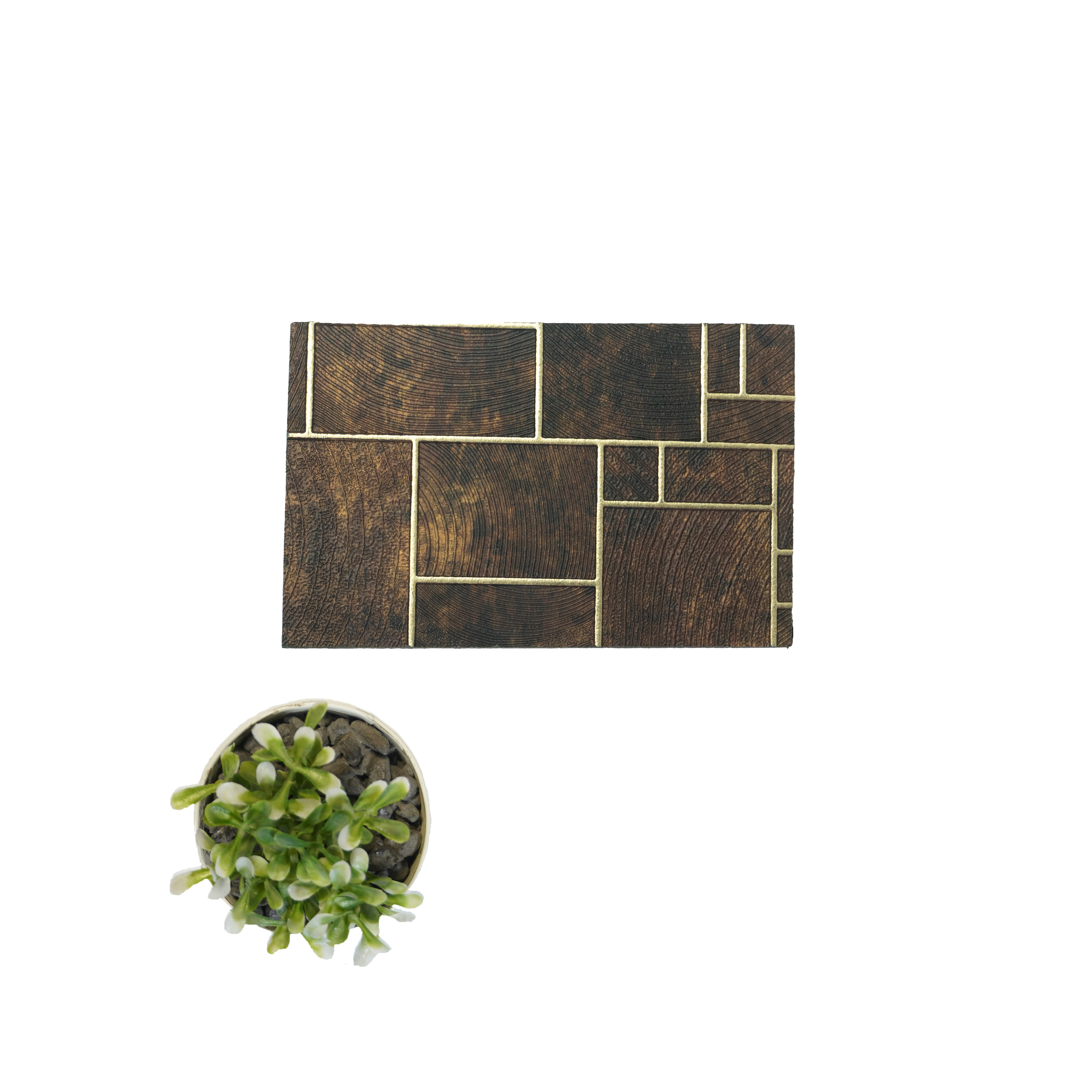 Brown Patterned Look Charcoal Decorative Wall Panel PN 05044 8 ft x 2 ft - 4 mm | Suitable for Feature Wall, TV Unit & Living Room | Width is Subjected to 5% Variation