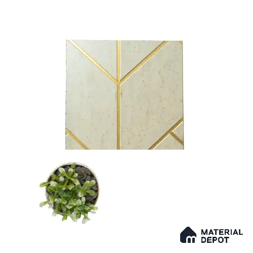 Beige Luxury Look Charcoal Decorative Wall Panel PN 05063 8 ft x 2 ft - 4 mm | Suitable for Feature Wall, TV Unit & Living Room | Width is Subjected to 5% Variation