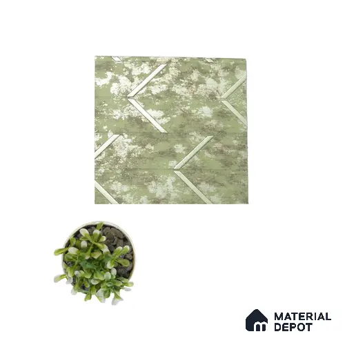 Green Patterned Look Charcoal Decorative Wall Panel PN 05098 8 ft x 2 ft - 4 mm | Suitable for Feature Wall, TV Unit & Living Room | Width is Subjected to 5% Variation