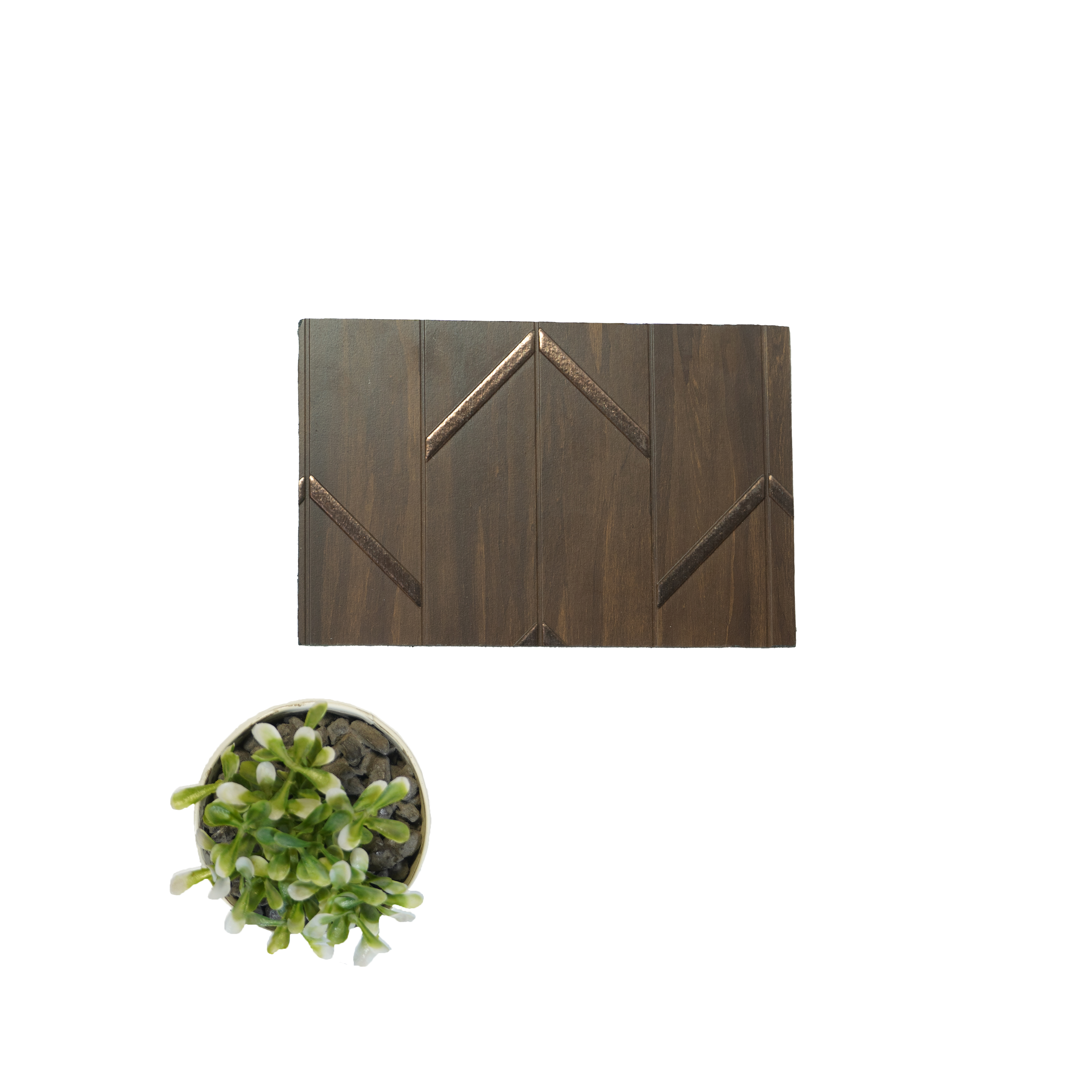 Brown Patterned Look Charcoal Decorative Wall Panel PN 05100 8 ft x 2 ft - 4 mm | Suitable for Feature Wall, TV Unit & Living Room | Width is Subjected to 5% Variation