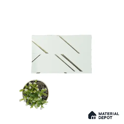 White Luxury Look Charcoal Decorative Wall Panel PN 05077 8 ft x 2 ft - 4 mm | Suitable for Feature Wall, TV Unit & Living Room | Width is Subjected to 5% Variation