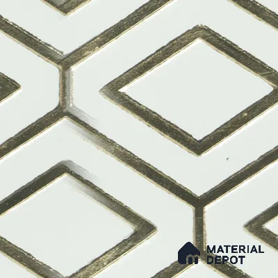White Luxury Look Charcoal Decorative Wall Panel PN 05082 8 ft x 2 ft - 4 mm | Suitable for Feature Wall, TV Unit & Living Room | Width is Subjected to 5% Variation