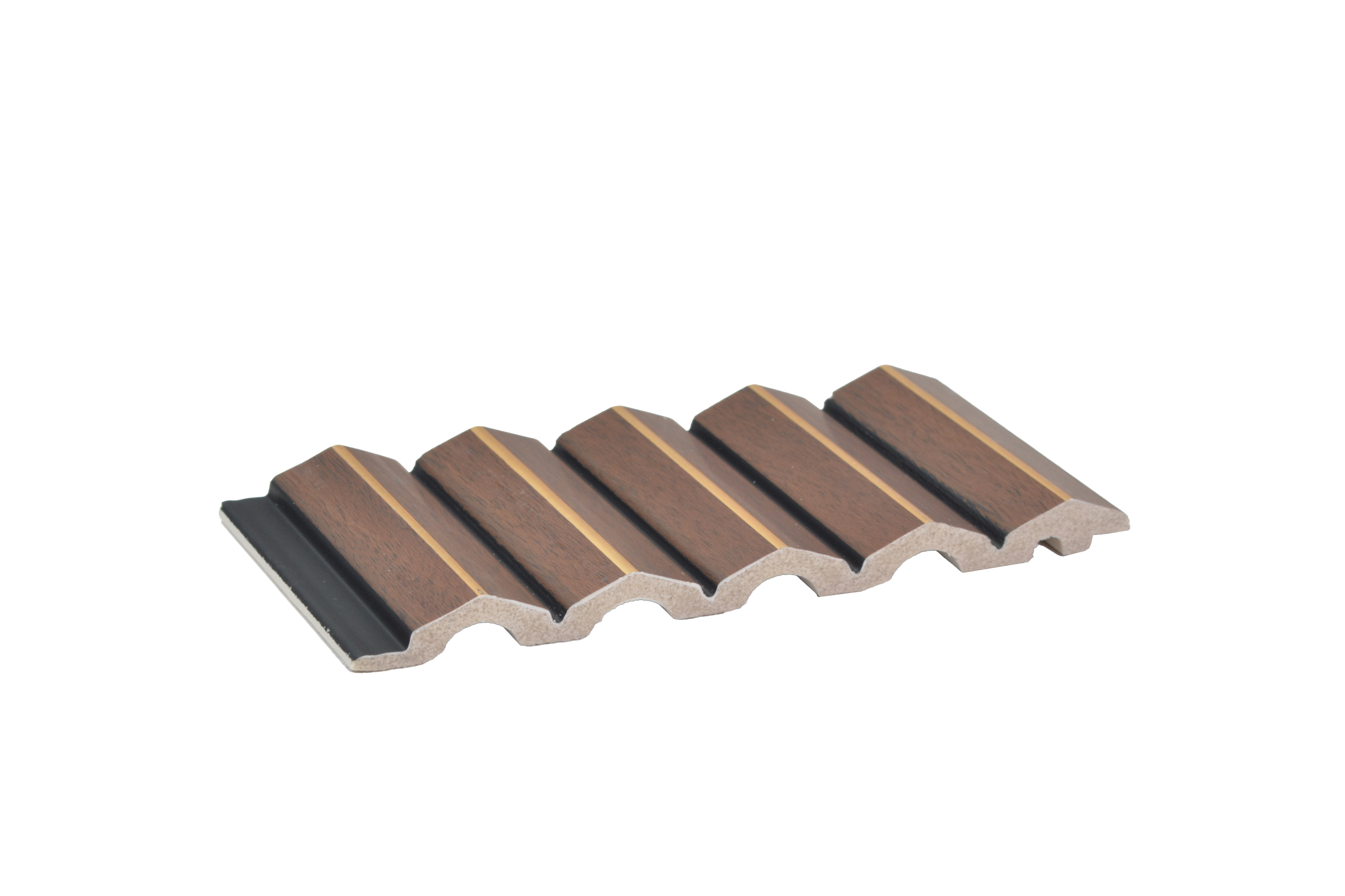 Brown Wooden Louver PN 05137 9 ft x 6.6 inch Charcoal Panel - 12 mm | Suitable for Feature Wall, TV Unit & Living Room | Width is Subjected to 5% Variation
