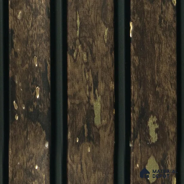 Wenge Wooden Louver PN 05115 9 ft x 4.9 inch Charcoal Panel - 12 mm | Suitable for Feature Wall, TV Unit & Living Room | Width is Subjected to 5% Variation