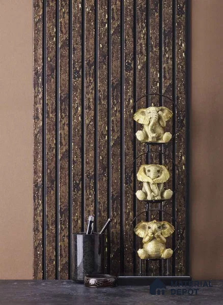 Wenge Wooden Louver PN 05115 9 ft x 4.9 inch Charcoal Panel - 12 mm | Suitable for Feature Wall, TV Unit & Living Room | Width is Subjected to 5% Variation