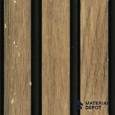 Wenge Wooden Louver PN 05116 9 ft x 4.9 inch Charcoal Panel - 12 mm | Suitable for Feature Wall, TV Unit & Living Room | Width is Subjected to 5% Variation