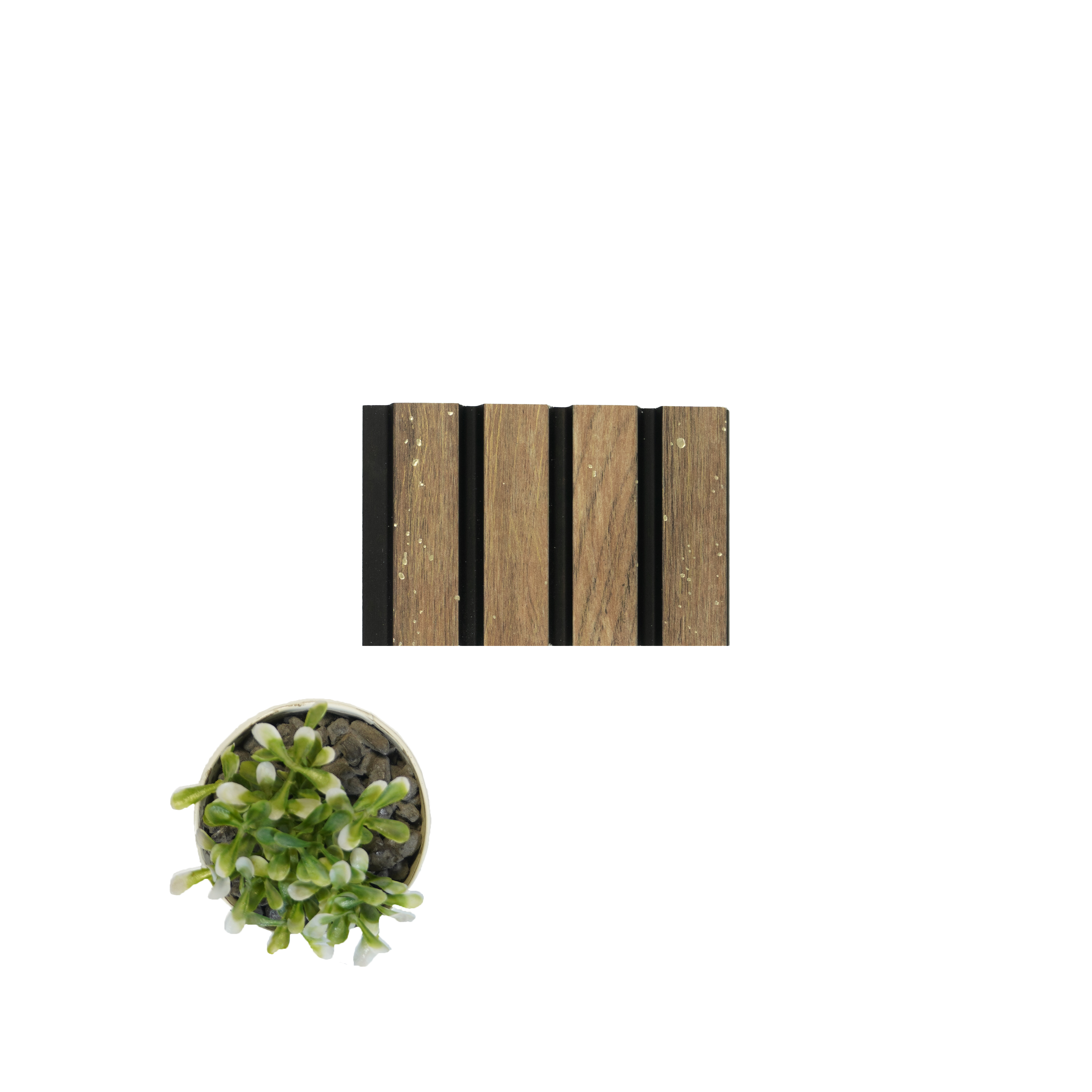 Wenge Wooden Louver PN 05116 9 ft x 4.9 inch Charcoal Panel - 12 mm | Suitable for Feature Wall, TV Unit & Living Room | Width is Subjected to 5% Variation