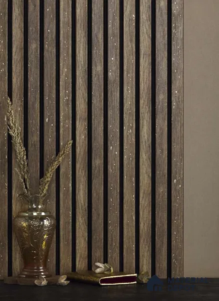 Wenge Wooden Louver PN 05116 9 ft x 4.9 inch Charcoal Panel - 12 mm | Suitable for Feature Wall, TV Unit & Living Room | Width is Subjected to 5% Variation