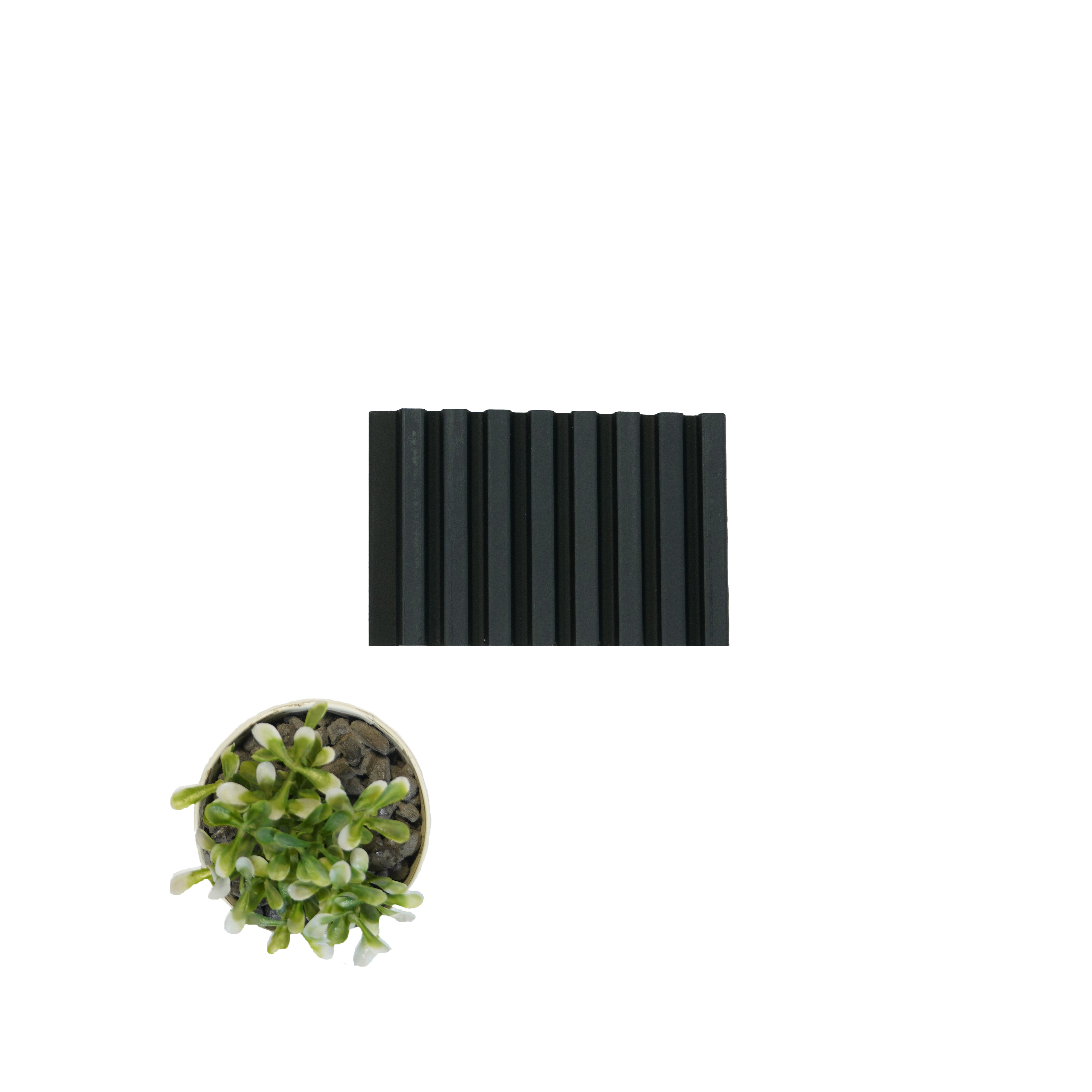 Wenge Plain Colour Louver PN 05121 9 ft x 4.9 inch Charcoal Panel - 12 mm | Suitable for Feature Wall, TV Unit & Living Room | Width is Subjected to 5% Variation