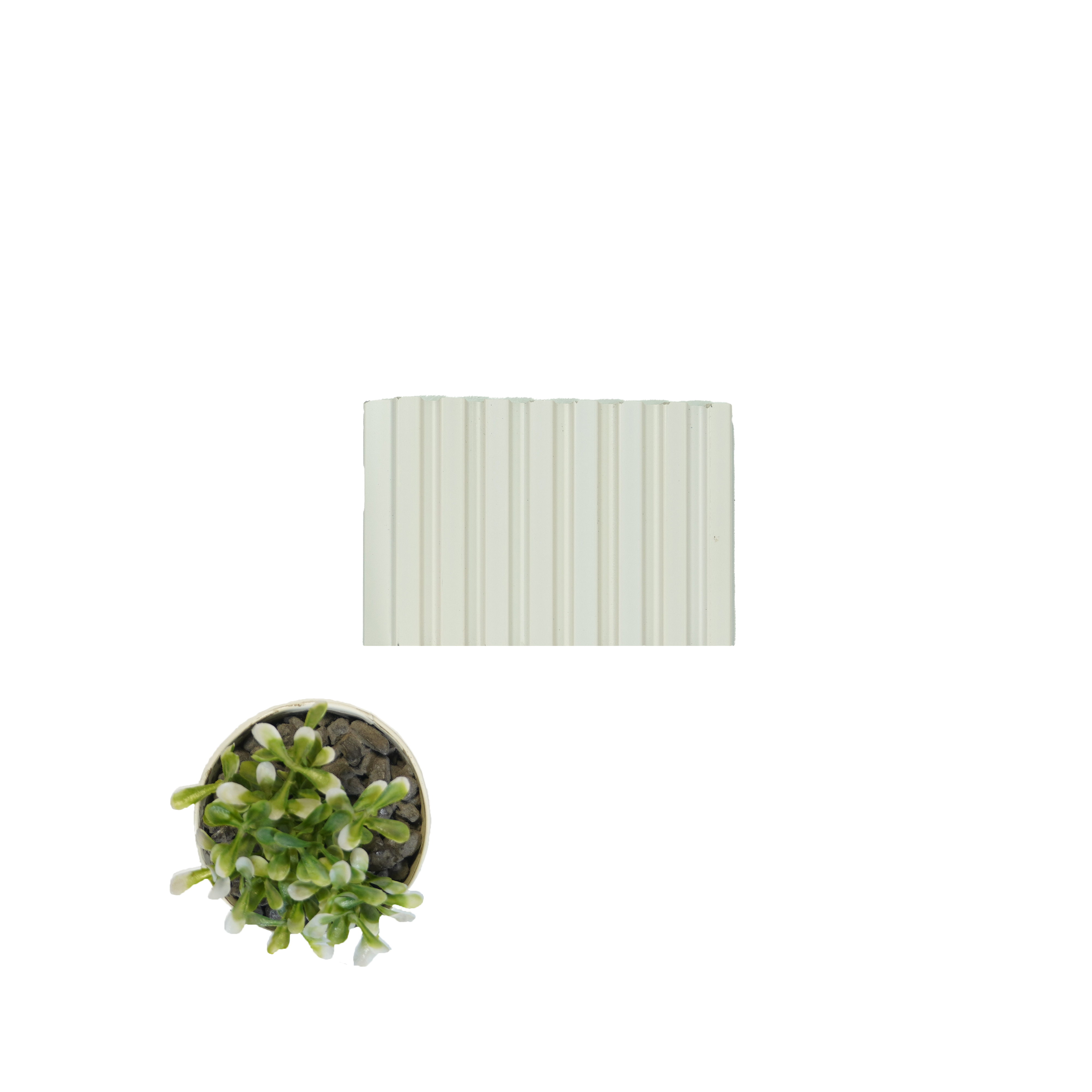 White Plain Colour Louver PN 05125 9 ft x 4.9 inch Charcoal Panel - 12 mm | Suitable for Feature Wall, TV Unit & Living Room | Width is Subjected to 5% Variation