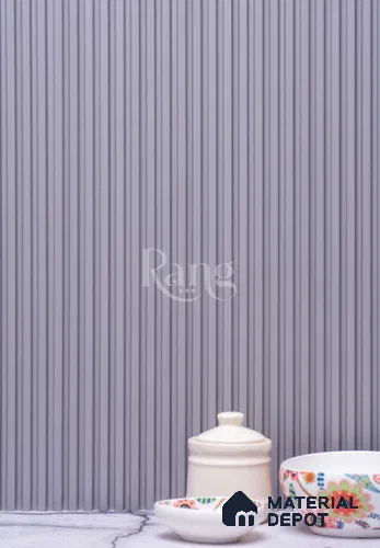 Grey Plain Colour Louver PN 02739 9 ft x 4.9 inch Charcoal Panel - 11 mm | Suitable for Feature Wall, TV Unit & Living Room | Width is Subjected to 5% Variation