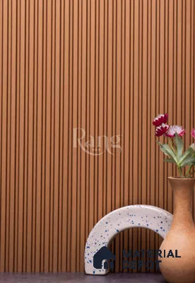 Brown Plain Colour Louver PN 02741 9 ft x 4.9 inch Charcoal Panel - 11 mm | Suitable for Feature Wall, TV Unit & Living Room | Width is Subjected to 5% Variation