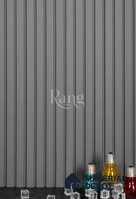 Grey Plain Colour Louver PN 02746 9 ft x 4.6 inch Charcoal Panel - 12 mm | Suitable for Feature Wall, TV Unit & Living Room | Width is Subjected to 5% Variation
