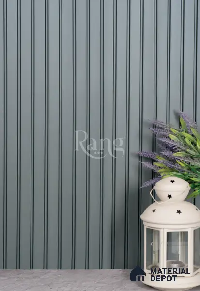 Grey Plain Colour Louver PN 02750 9 ft x 4.6 inch Charcoal Panel - 12 mm | Suitable for Feature Wall, TV Unit & Living Room | Width is Subjected to 5% Variation