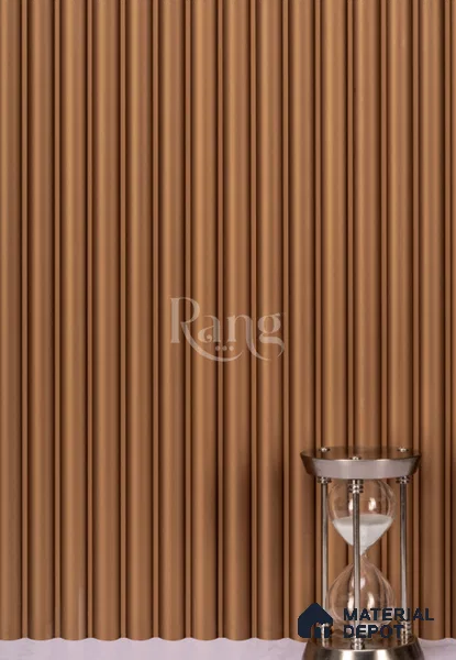 Brown Plain Colour Louver PN 02757 9 ft x 4.8 inch Charcoal Panel - 12 mm | Suitable for Feature Wall, TV Unit & Living Room | Width is Subjected to 5% Variation