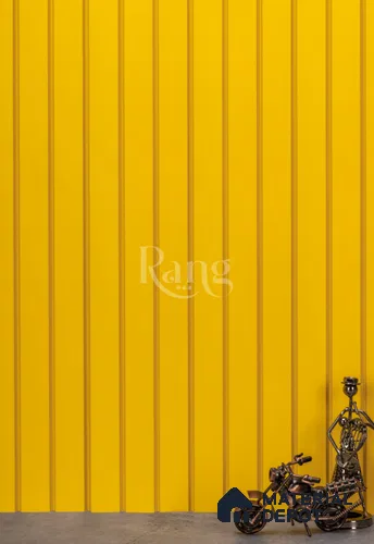 Yellow Plain Colour Louver PN 02763 9 ft x 4.8 inch Charcoal Panel - 12 mm | Suitable for Feature Wall, TV Unit & Living Room | Width is Subjected to 5% Variation