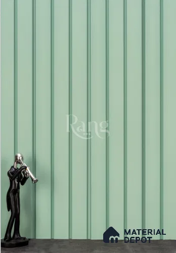 Green Plain Colour Louver PN 02764 9 ft x 4.8 inch Charcoal Panel - 12 mm | Suitable for Feature Wall, TV Unit & Living Room | Width is Subjected to 5% Variation
