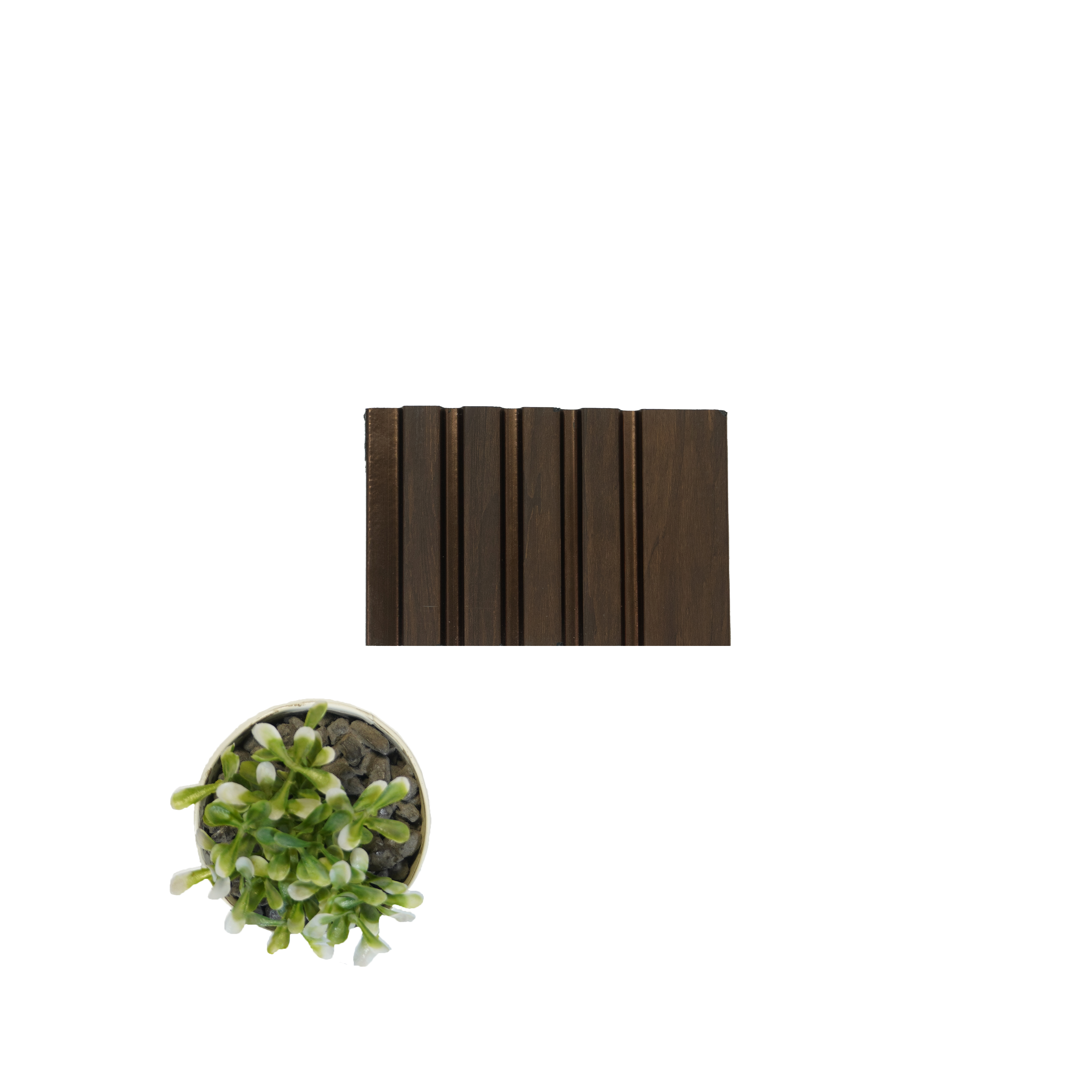 Wenge Wooden Louver PN 05112 9 ft x 4.9 inch Charcoal Panel - 12 mm | Suitable for Feature Wall, TV Unit & Living Room | Width is Subjected to 5% Variation