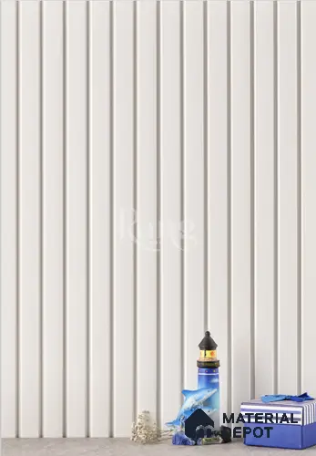 White Plain Colour Louver PN 02751 9 ft x 4.9 inch Charcoal Panel - 12 mm | Suitable for Feature Wall, TV Unit & Living Room | Width is Subjected to 5% Variation