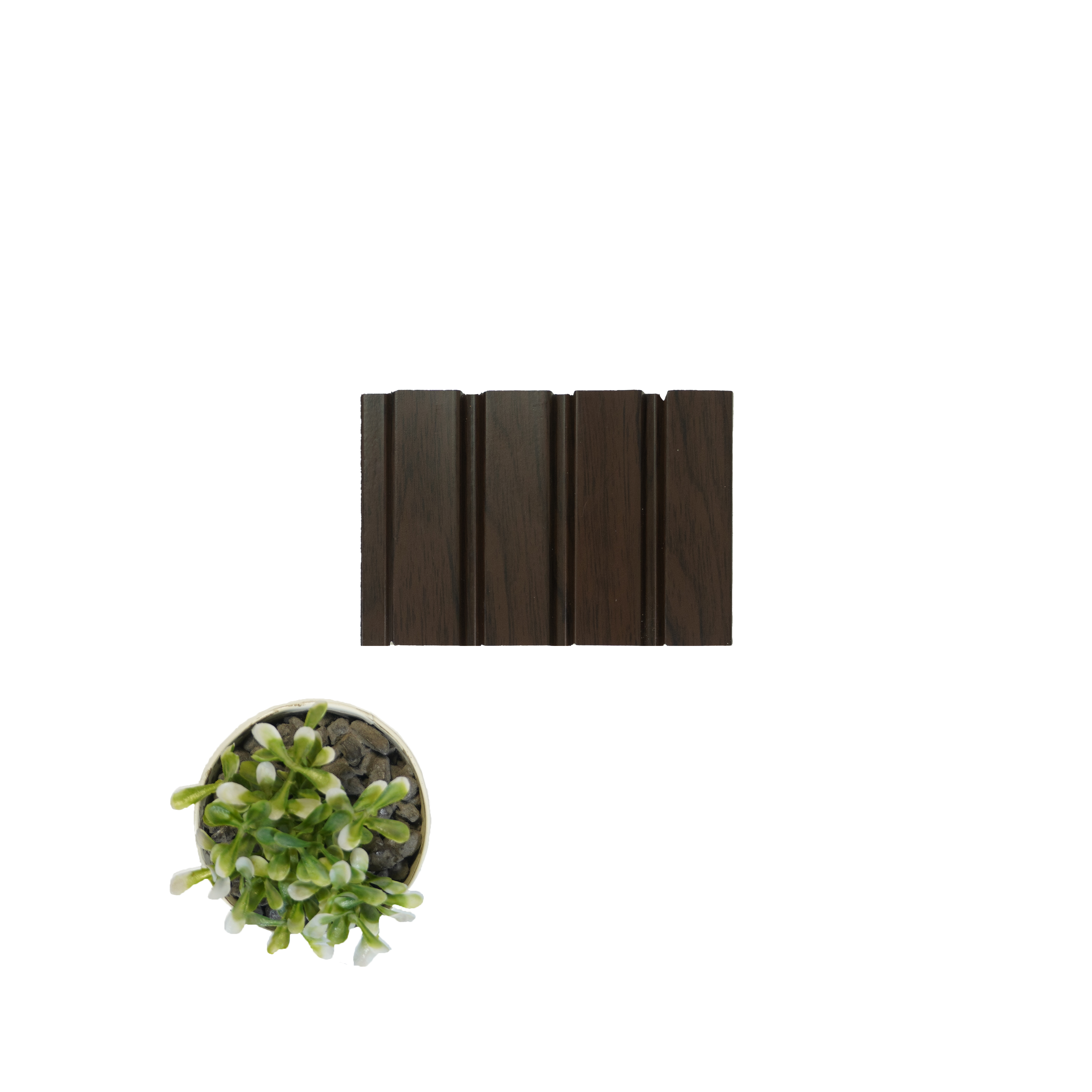 Brown Wooden Louver PN 05118 9 ft x 4.9 inch Charcoal Panel - 12 mm | Suitable for Feature Wall, TV Unit & Living Room | Width is Subjected to 5% Variation