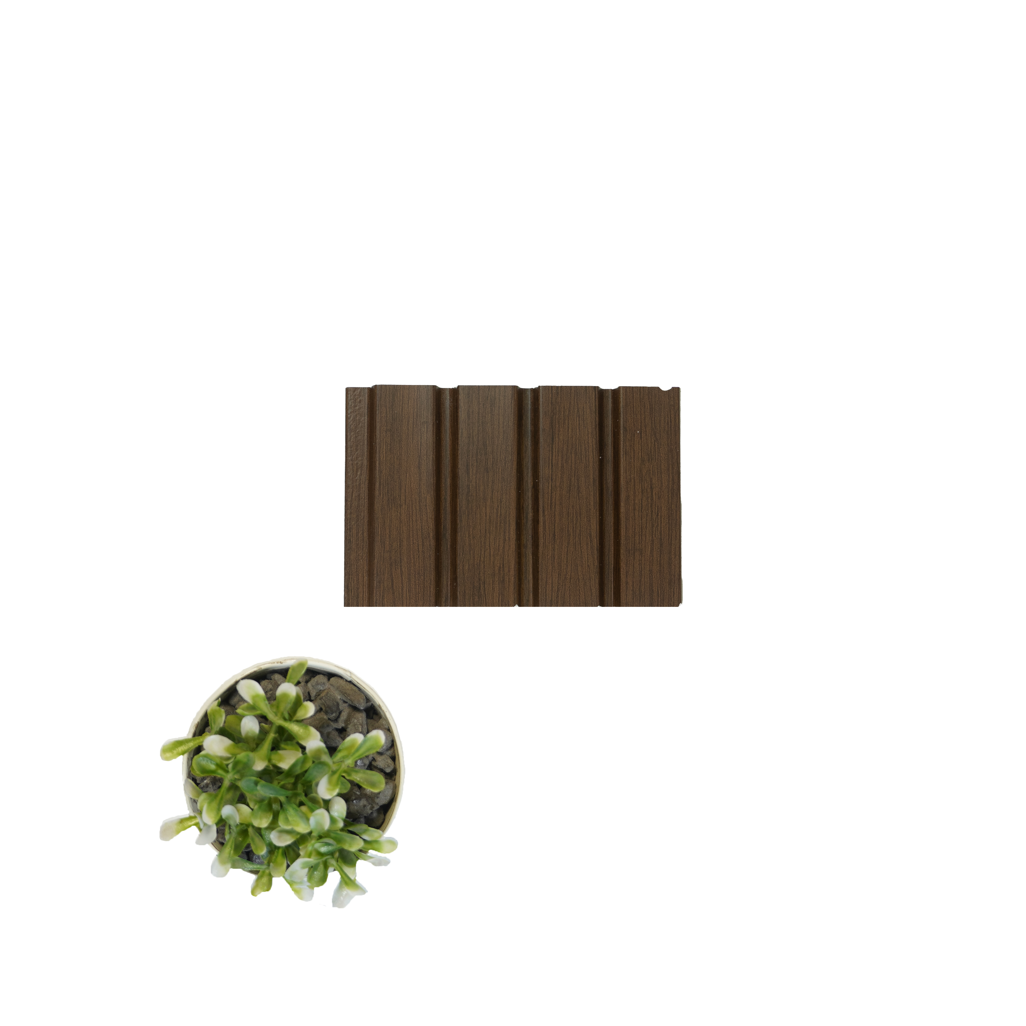 Brown Wooden Louver PN 05119 9 ft x 4.9 inch Charcoal Panel - 12 mm | Suitable for Feature Wall, TV Unit & Living Room | Width is Subjected to 5% Variation